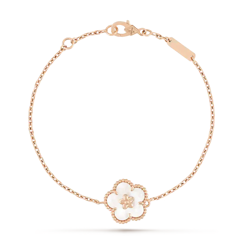 [Rose Tomorrow]LUCKY WHITE MOP PLUM BLOSSOM  BRACELET