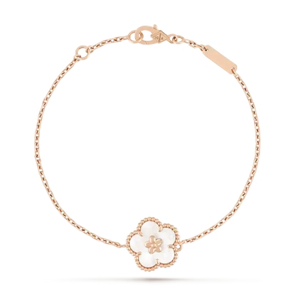 [Rose Tomorrow]LUCKY WHITE MOP PLUM BLOSSOM  BRACELET