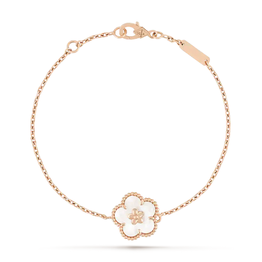 [Rose Tomorrow]LUCKY WHITE MOP PLUM BLOSSOM  BRACELET