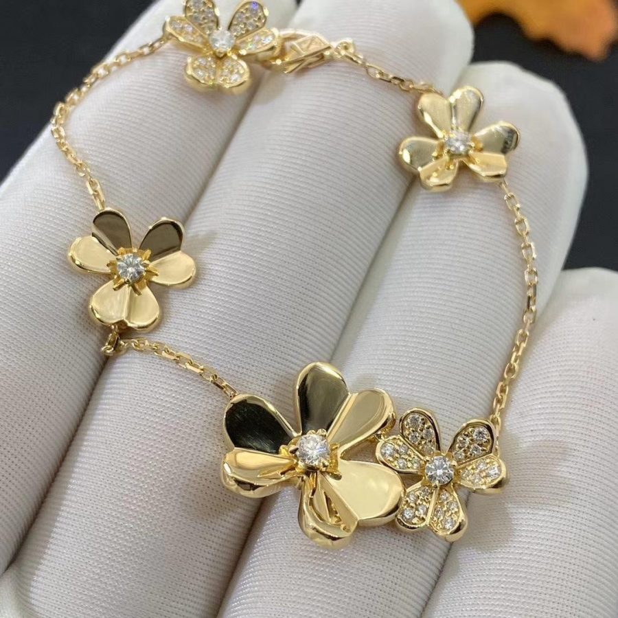 [Rose Tomorrow]FRIVOLE GOLD 5 FLOWERS BRACELET