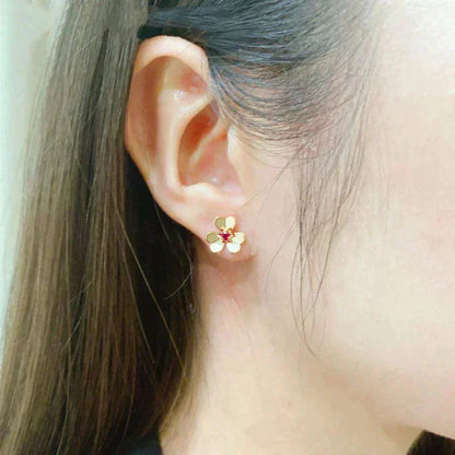 [Rose Tomorrow]FRIVOLE  FLOWER PINK EARRINGS