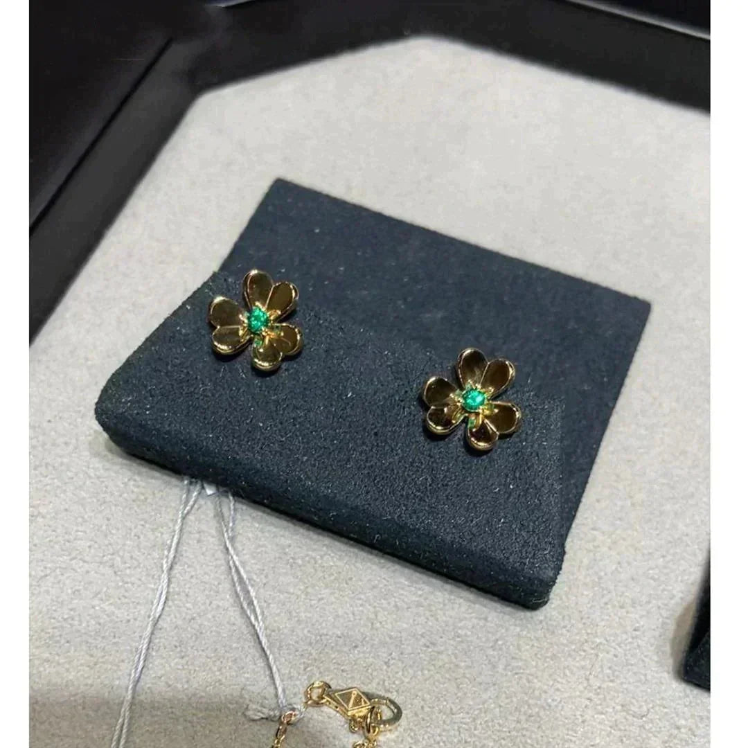 [Rose Tomorrow]FRIVOLE  FLOWER MALACHITE EARRINGS