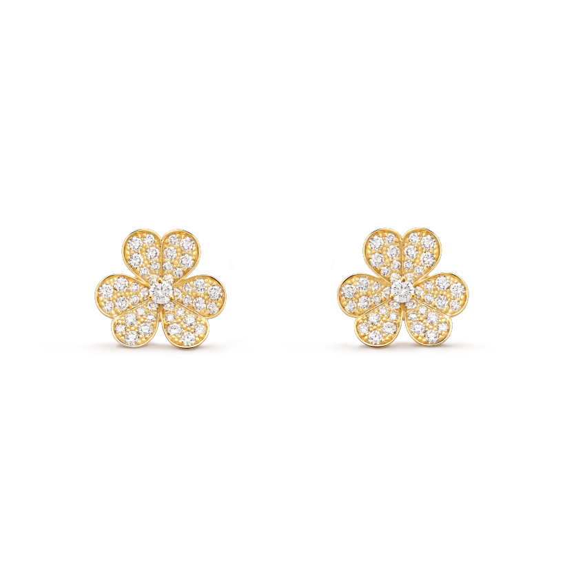 [Rose Tomorrow]FRIVOLE GOLD FLOWER DIAMOND EARRINGS