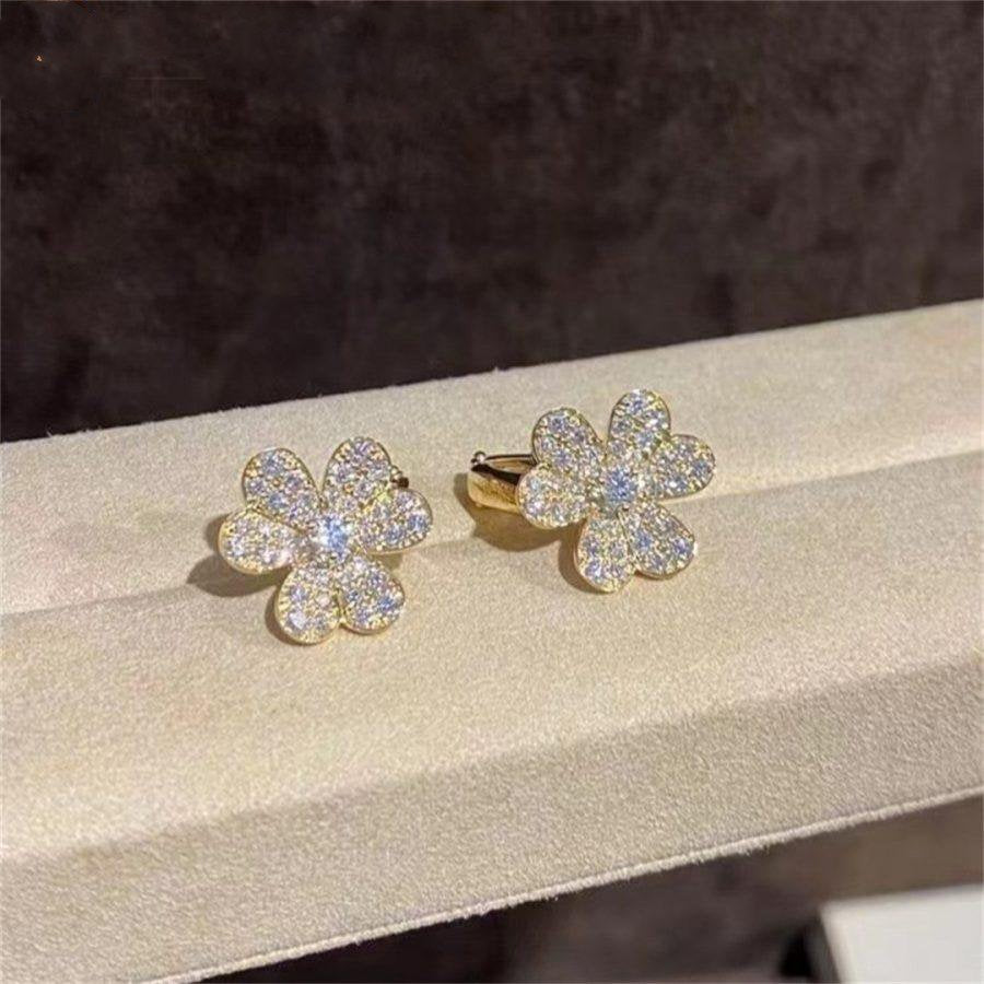 [Rose Tomorrow]FRIVOLE GOLD FLOWER DIAMOND EARRINGS