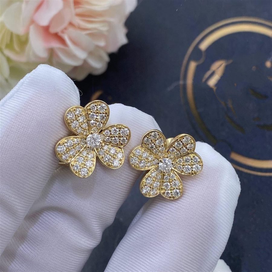 [Rose Tomorrow]FRIVOLE GOLD FLOWER DIAMOND EARRINGS