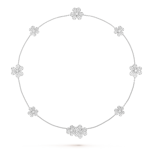 [Rose Tomorrow]FRIVOLE SILVER 9 FLOWERS NECKLACE