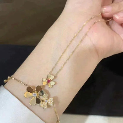 [Rose Tomorrow]FRIVOLE GOLD FLOWER NECKLACE