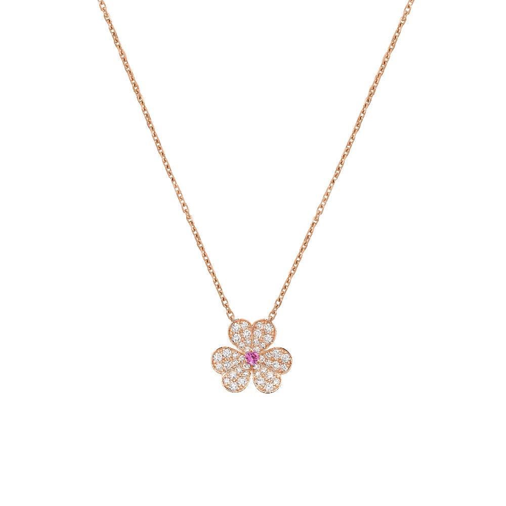 [Rose Tomorrow]FRIVOLE ROSE GOLD FLOWER DIAMOND NECKLACE