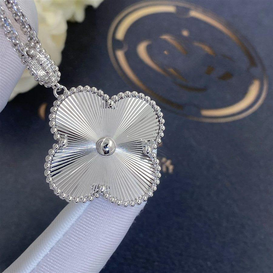 [Rose Tomorrow]CLOVER 25MM SILVER BIG CLOVER NECKLACE