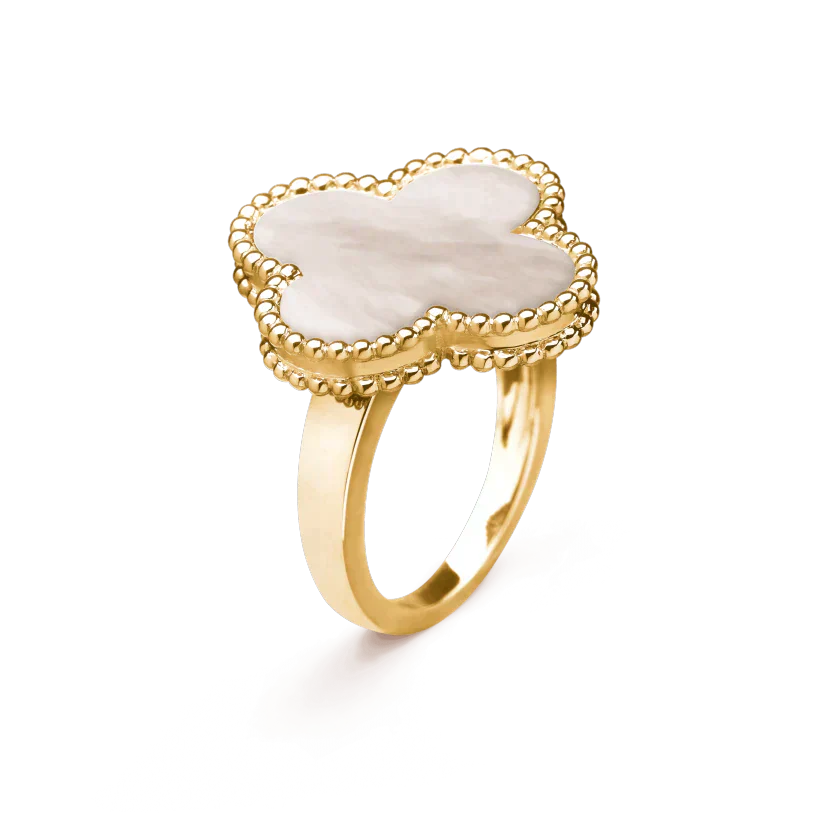 [Rose Tomorrow]CLOVER WHITE MOP RING