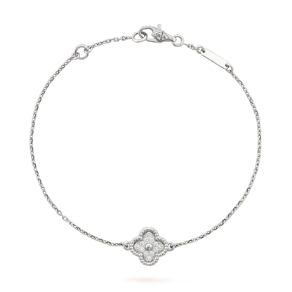 [Rose Tomorrow]CLOVER  SINGLE FLOWER BRACELET SILVER