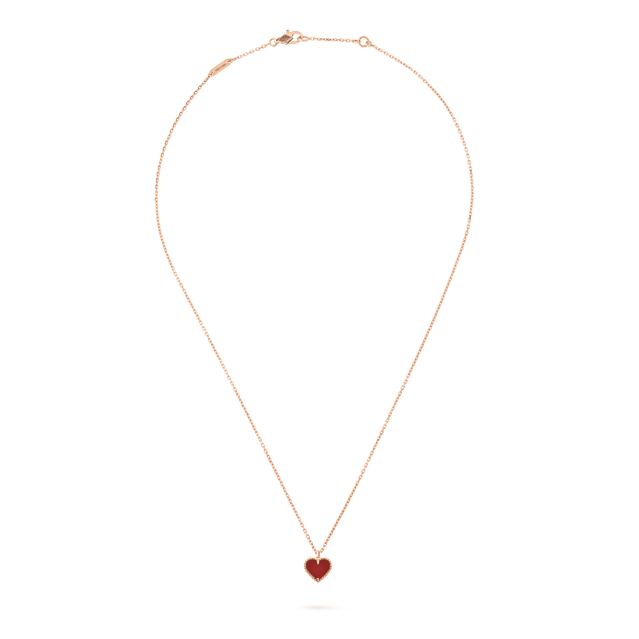 [Rose Tomorrow]SWEET CLOVER CARNELIAN HEART NECKLACE