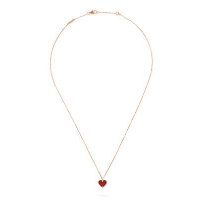 [Rose Tomorrow]SWEET CLOVER CARNELIAN HEART NECKLACE