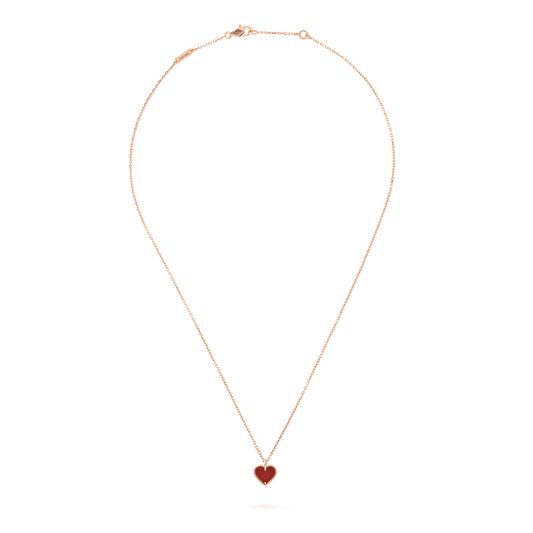 [Rose Tomorrow]SWEET CLOVER CARNELIAN HEART NECKLACE