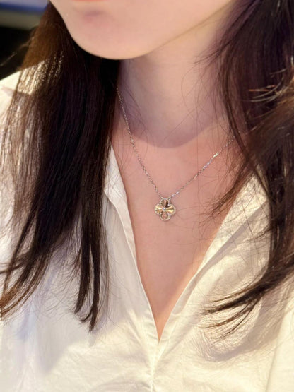 [💎ROSE💎]2024 CHRISTMAS LIMITED EDITION CLOVER 15MM LASER NECKLACE