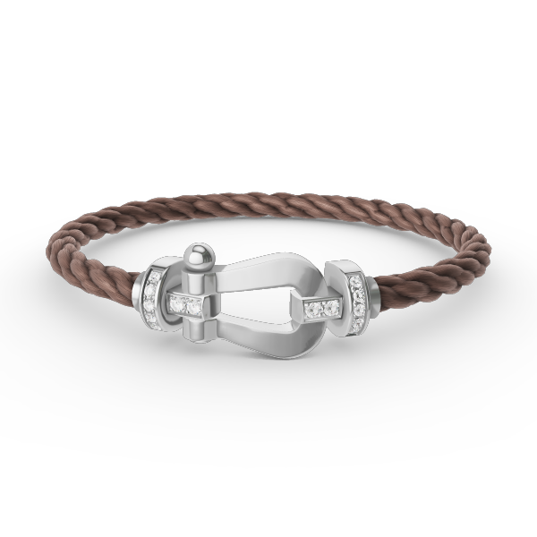 [Rose Tomorrow]FORCE LARGE HORSESHOE HALF DIAMOND BRACELET SILVER