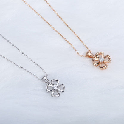 [Rose Tomorrow]FIOREVER NECKLACE DIAMOND CENTER