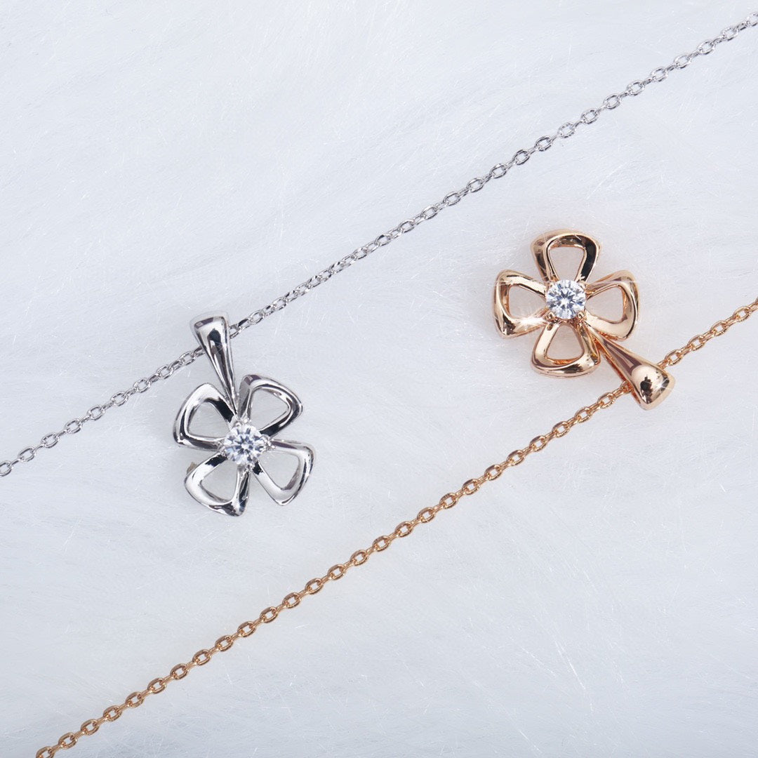 [Rose Tomorrow]FIOREVER NECKLACE DIAMOND CENTER