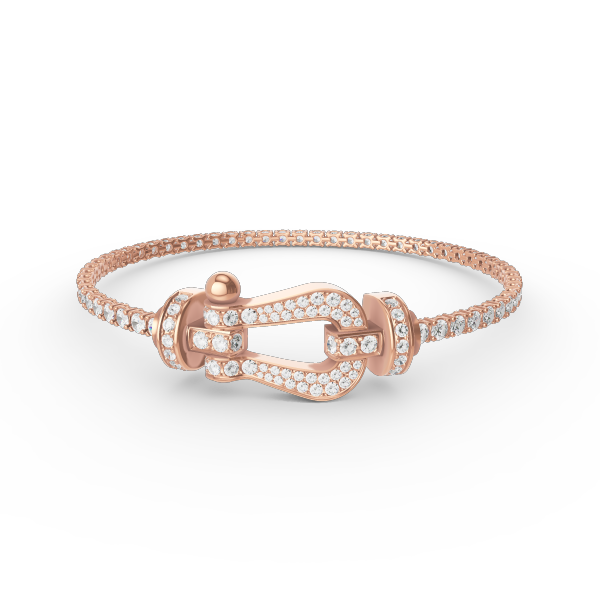 [Rose Tomorrow]FORCE  LARGE HORSESHOE FULL DIAMOND TENNIS BRACELET