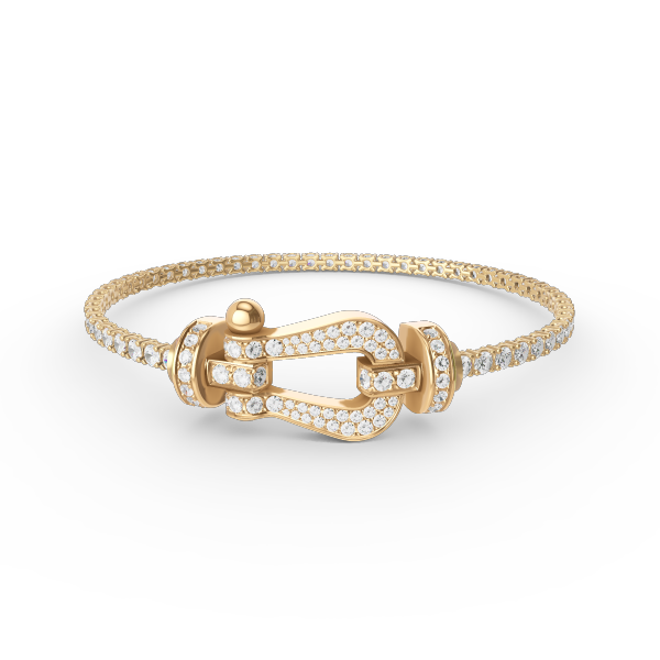 [Rose Tomorrow]FORCE  LARGE HORSESHOE FULL DIAMOND TENNIS BRACELET